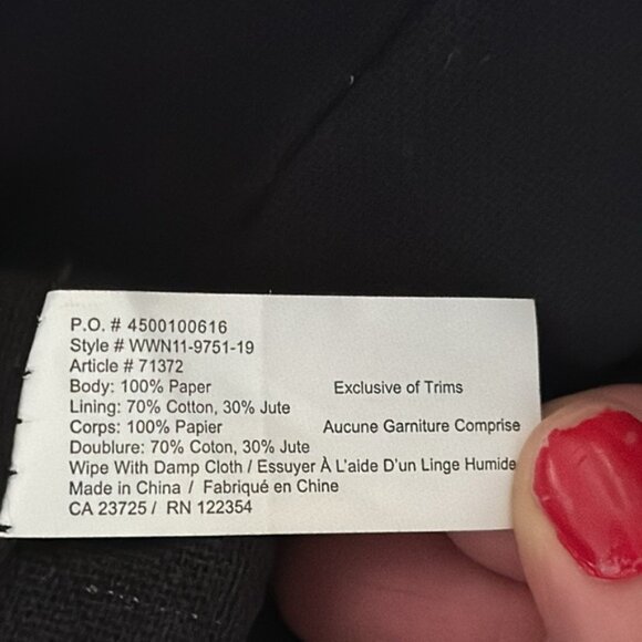 Aritzia Main Character Black Woven Hobo Paper Handbag - Picture 7 of 10